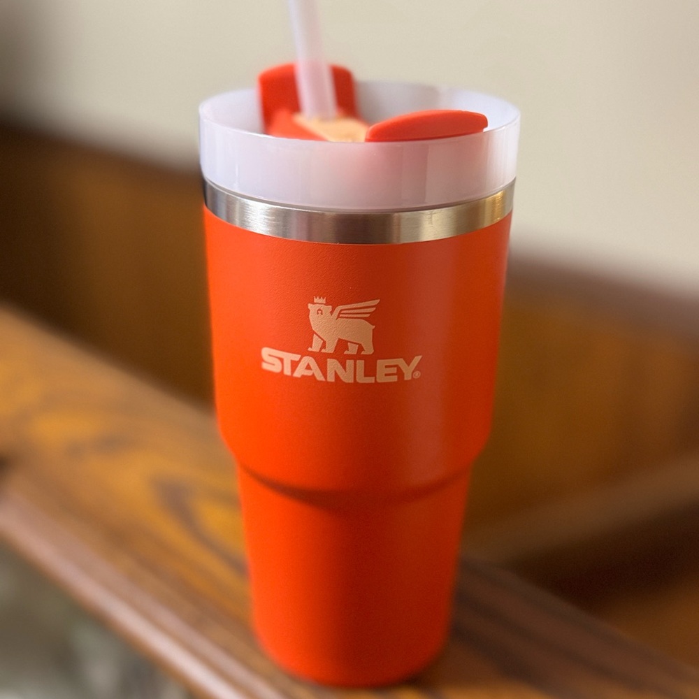 Stanley Scarlet Travel Cup with Straw